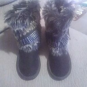 Size 5 girls New  justice fashion winter boots